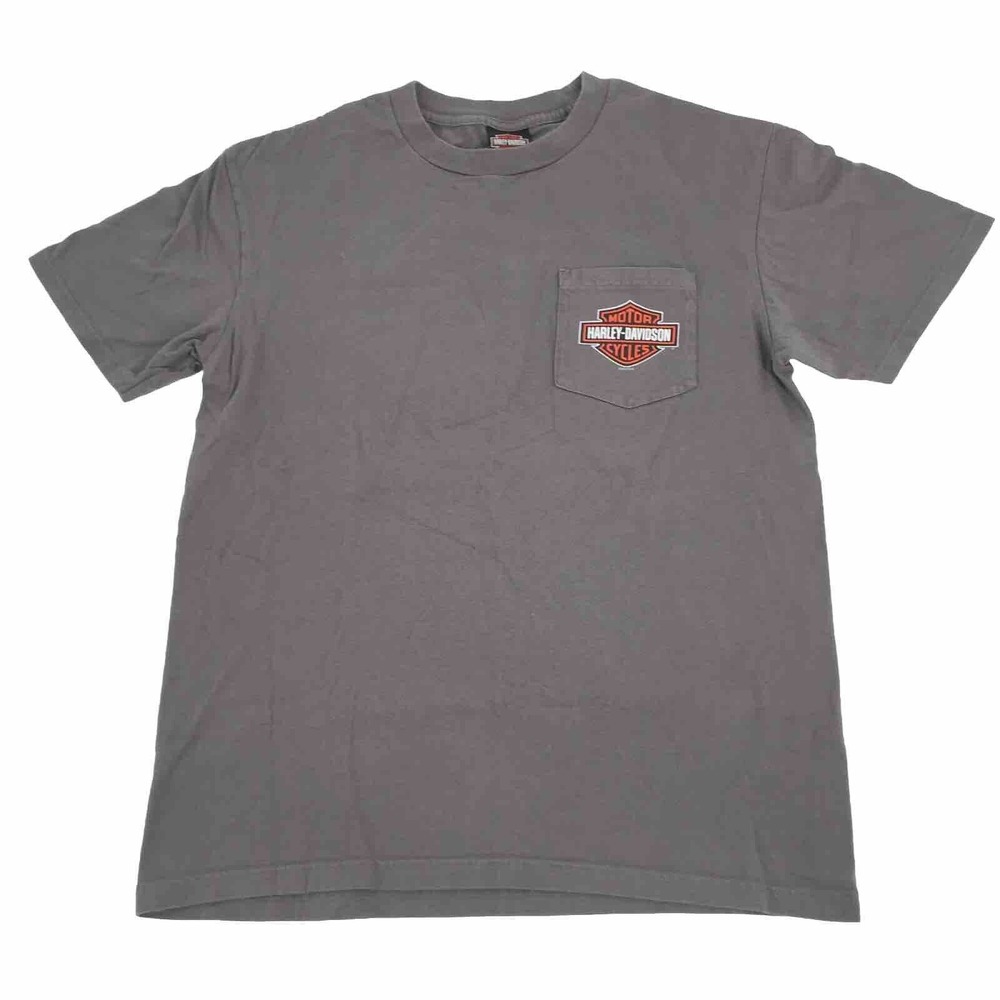 2014 Harley Davidson KS Short Sleeve Pocket T-Shirt Large Mens Gray Motorcycle L